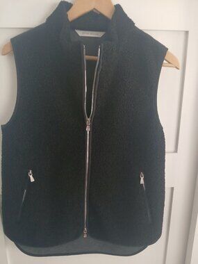 PETER MILLAR Tilly Bonded Sherpa Vest Medium Black